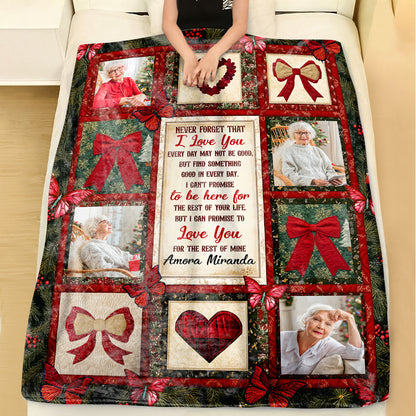 Laugh Love Live - Memorial Personalized Custom Blanket - Sympathy Gift