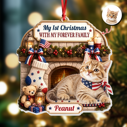 Our Family Baby First Christmas - Real 3D Relief Ornament