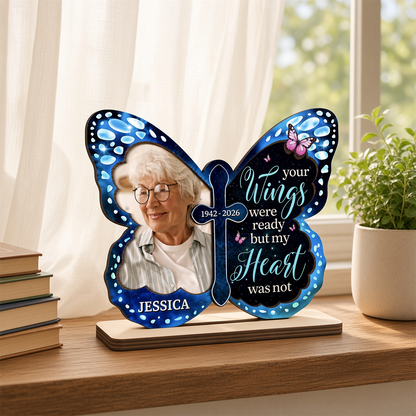 Miss You So Much - Personalized 2-Layer Wood Plaque With Flat Base