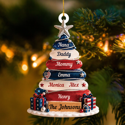 A Cozy Christmas United States Of America - Real 3D Relief Ornament