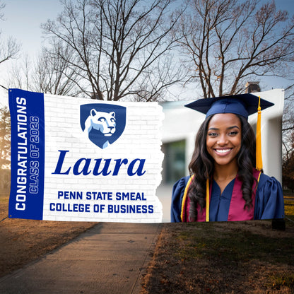 Custom Logo And Photo Congrats 2026 Personalized Banner - Graduation Decor