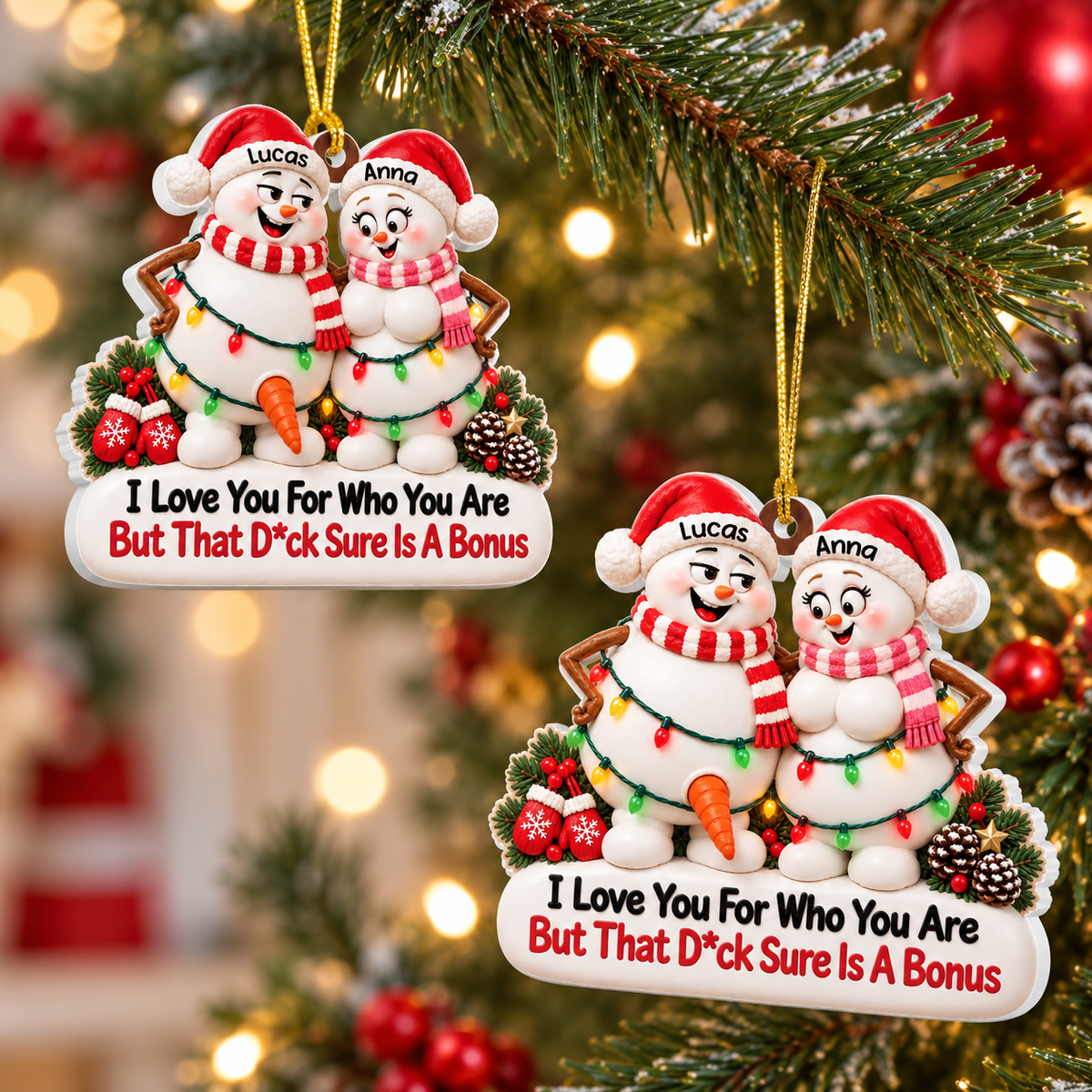 I Love You For Who You Are Ornament - Real 3D Relief Ornament