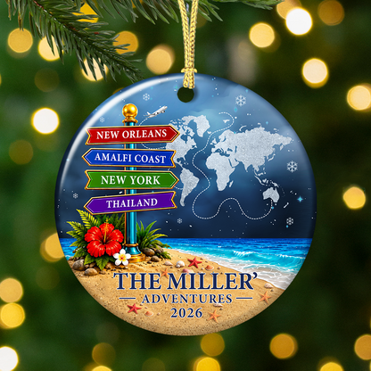 Best Vacation With My Family Merry Christmas - Real 3D Relief Ornament