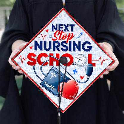 Class Of 2026 Nursing School Topper - Personalized Printed Graduation Cap Topper