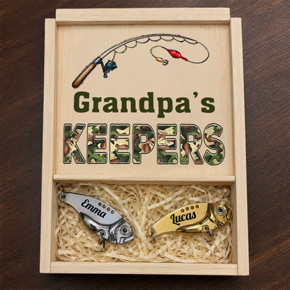 Keeper Of Dad Grandpa - Personalized Custom Fishing Lure