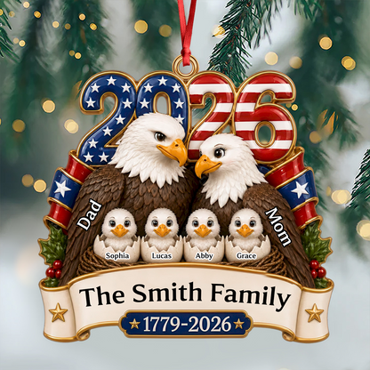 Love Anchored In Heritage And Pride 250 Years Of Freedom  - Real 3D Relief Ornament