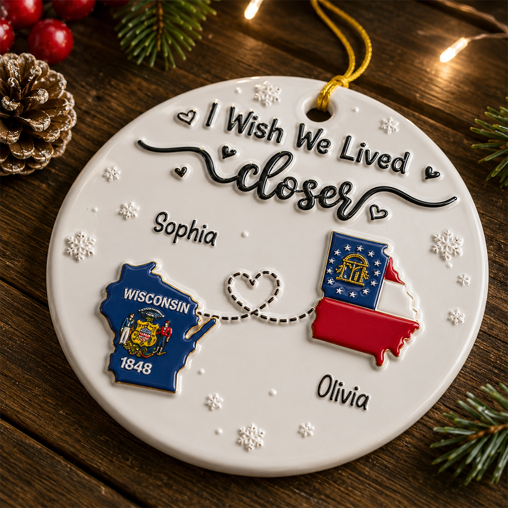 No Distance Between Us - Real 3D Ceramic Ornament