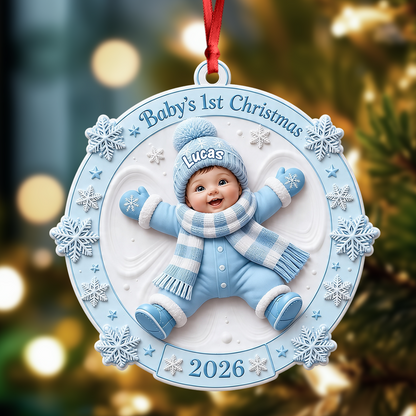 Baby Shower, Gifts For New Moms, New Dads, New Parents - Little Miracle Big Love - Real 3D Relief Ornament