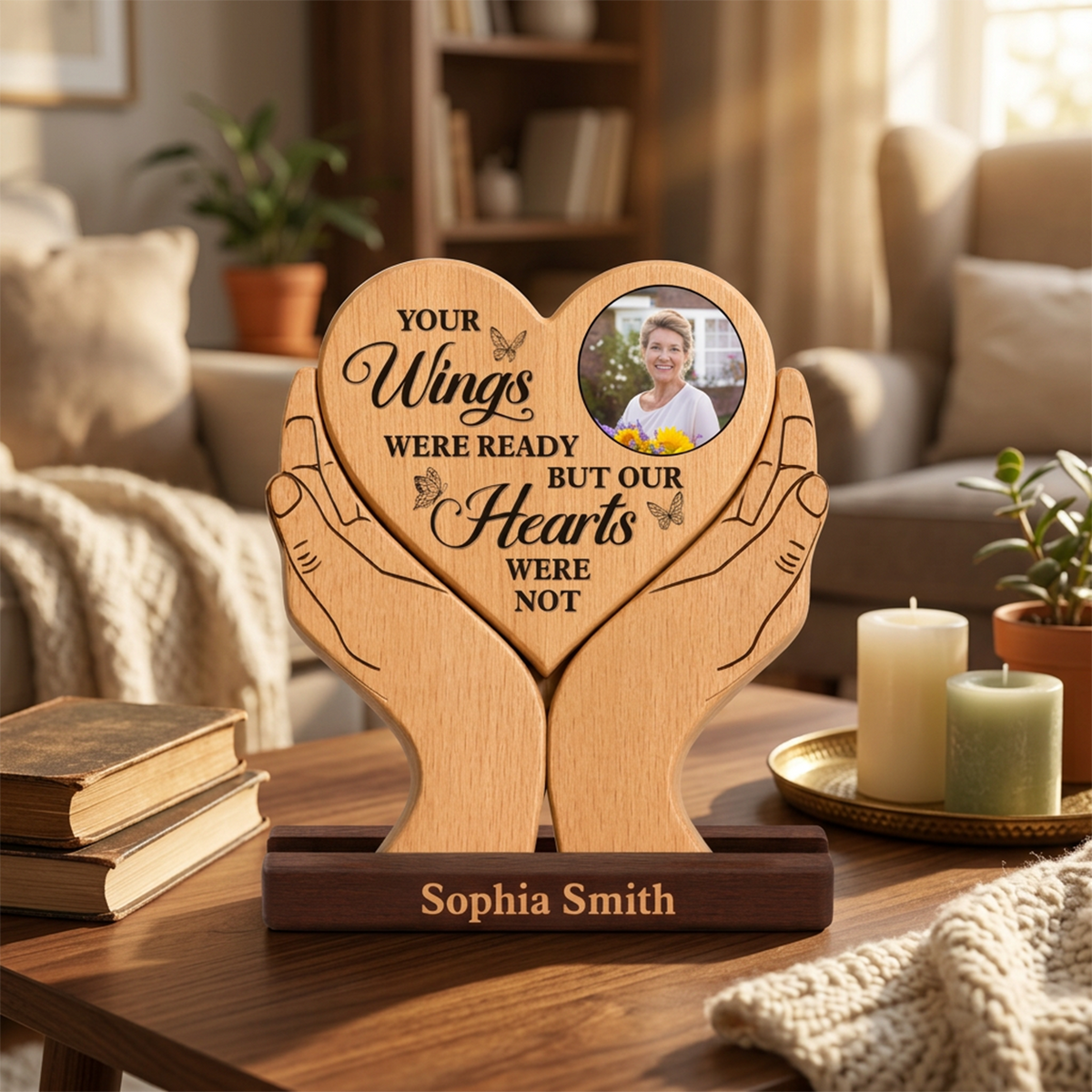 Your Wings Were Ready But My Heart Was Not - Custom Premium Wooden Name Puzzle