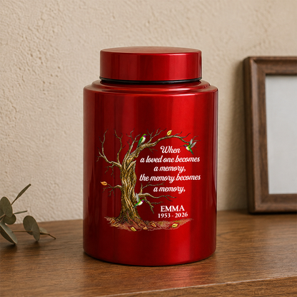 Butterflies Cardinals Hummingbirds - Remembrance Gift - Keepsake Wings Urn for Ashes - Stainless Steel Urn