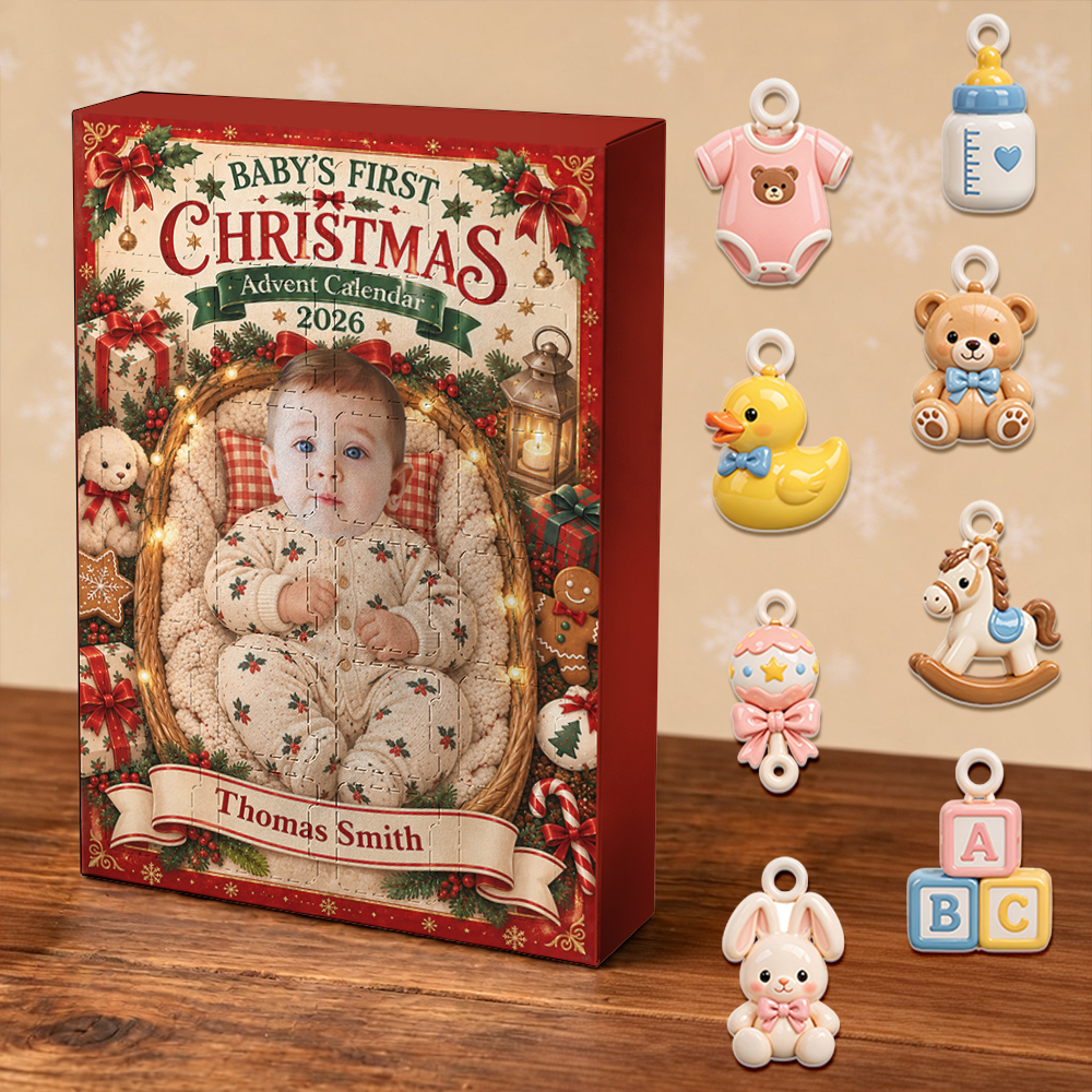 Baby's First Christmas Advent Calendar 2026 24 Day Christmas Countdown Box With Cute Figurines - Advent Calendar Box-Box&Acrylic