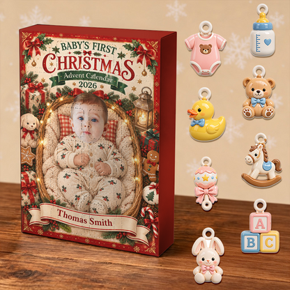 Baby's First Christmas Advent Calendar 2026 24 Day Christmas Countdown Box With Cute Figurines - Advent Calendar Box-Box&Acrylic
