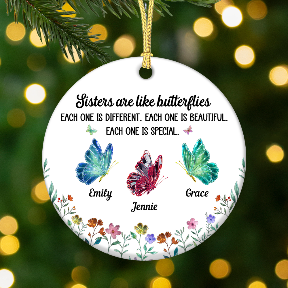 Love Between Us Festive Sister Love - Real 3D Ceramic Ornament