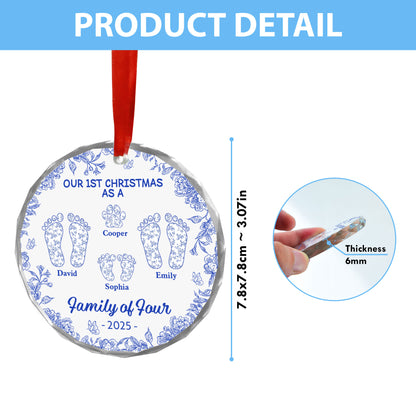 Our First Christmas - Christmas Gifts - Personalized Custom Glass Ornament