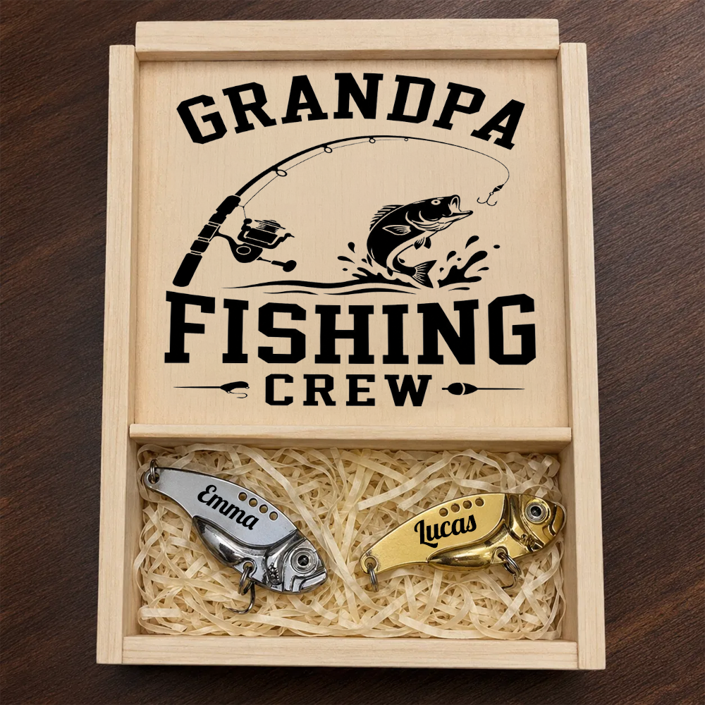 Grandpa Fishing Crew Colorful - Personalized Custom Fishing Lure