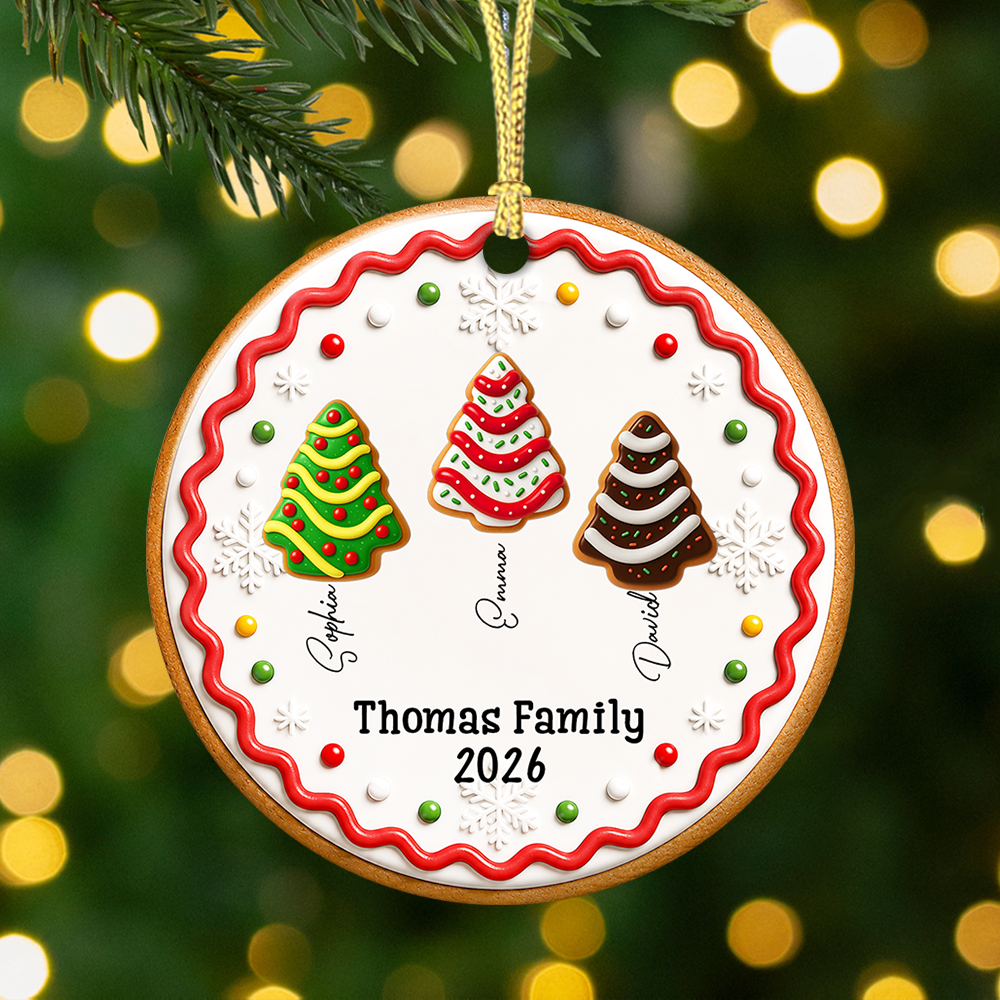 Cookies Ornament Together We Shine Bright This Christmas - Real 3D Relief Ornament