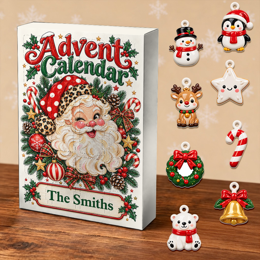 Santa Calendar 2026 - 24 Day Christmas Countdown Box With Cute Figurines - Advent Calendar Box-Box&Acrylic