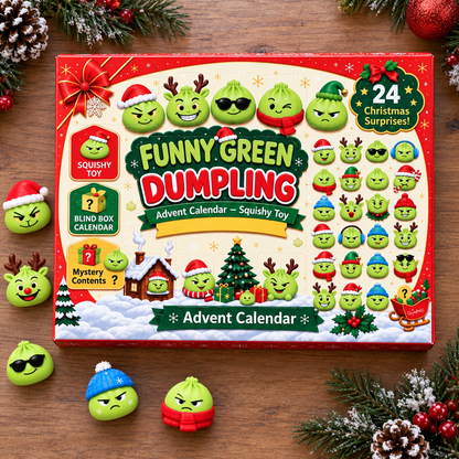 Funny Green Dumpling Advent Calendar - Christmas Countdown Gifts