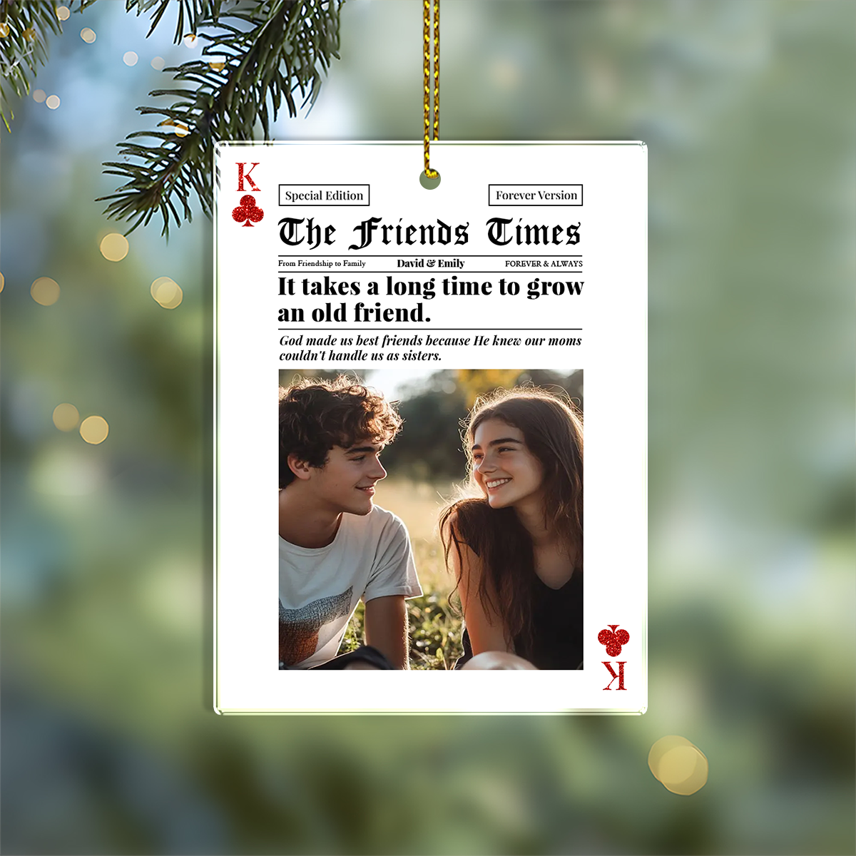 Best Friends Forever - Personalized Acrylic Ornament