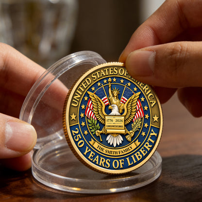 250th Anniversary U.S.A. Commemorative Challenge Coin 1776-2026
