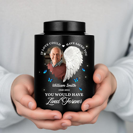 In Loving Memories Keepsake Wings Urn for Ashes - Stainless Steel Urn