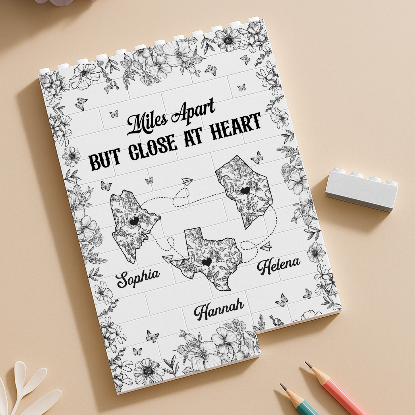 Close At Heart Puzzle - Personalized Rectangle Building Brick