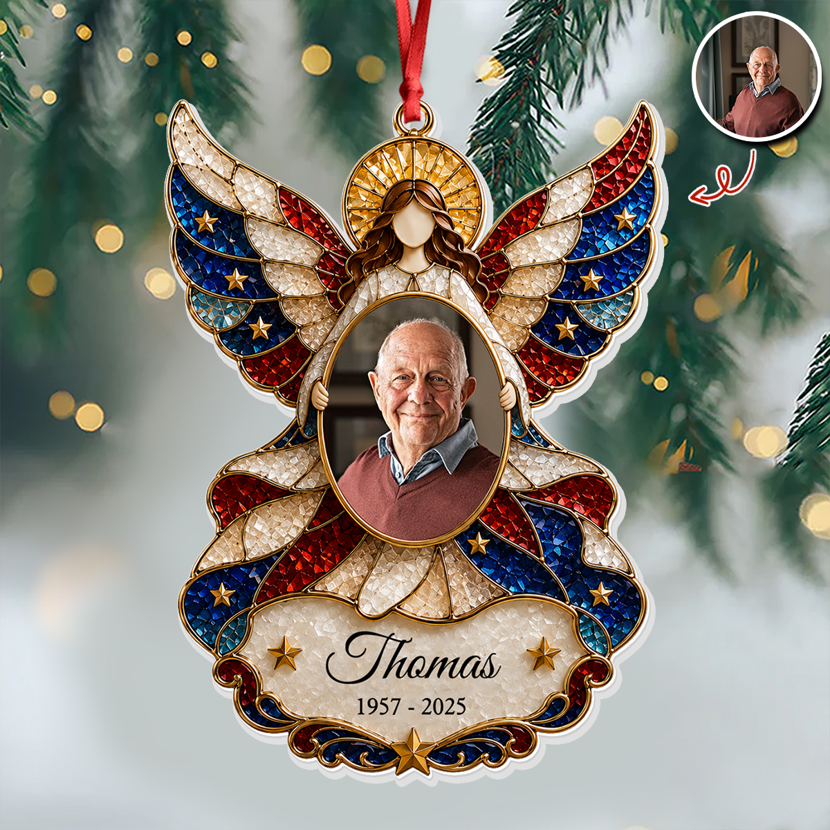 Angle Christmas Merry Christmas - Real 3D Relief Ornament