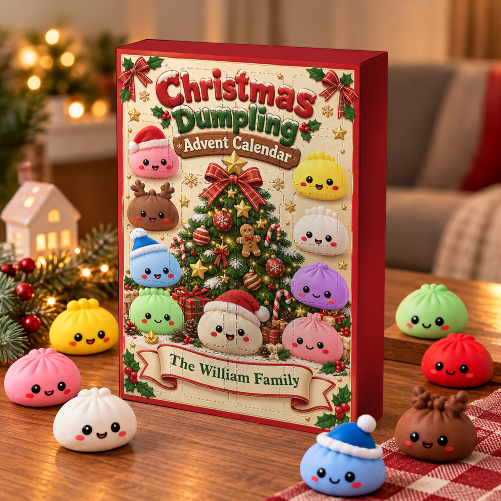 Twenty Four Days Of Squishy - Dumpling Advent Calendar - 24 Mini Dumpling Squishies - Family Countdown Calendar