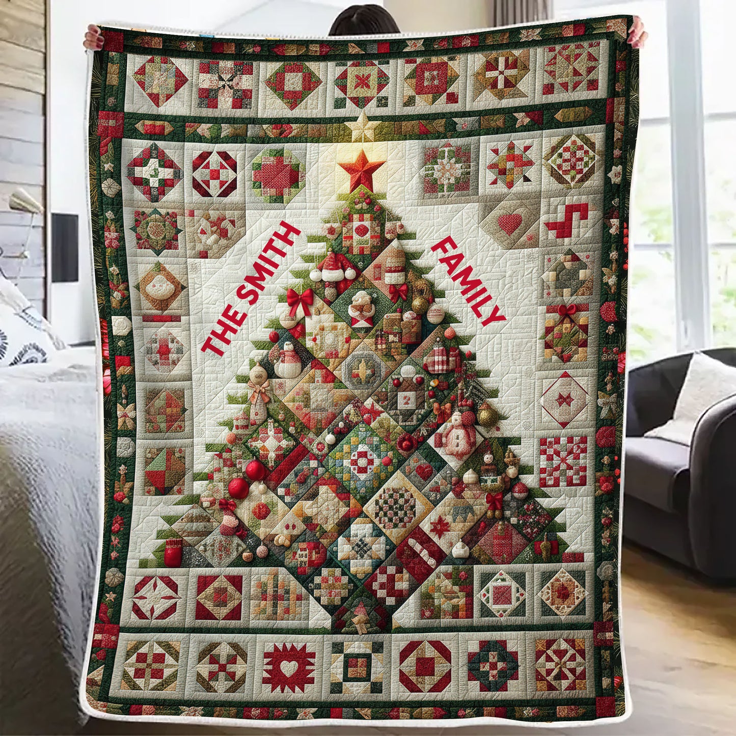 Christmas Tree - Personalized Custom Blanket