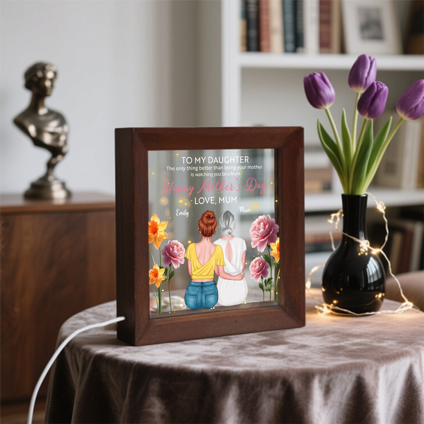 Happy Mother's Day - Personalized LED Light Frame - Mother's Day Gift