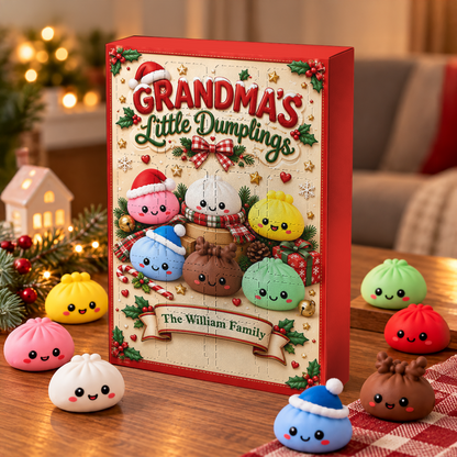 Grandma's Dumpling - Dumpling Advent Calendar - 24 Mini Dumpling Squishies - Family Countdown Calendar