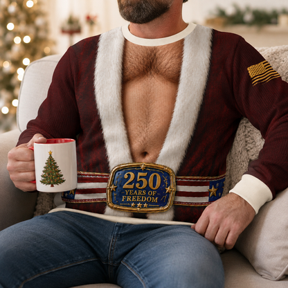 Cheeky 250th Anniversary Christmas - Personalized All-Over-Print Sweatshirt - Wool Sweater