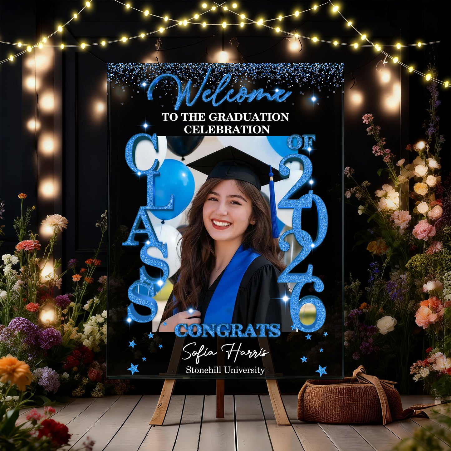 Class Of 2026 - Personalized Graduation Welcome Sign - Custom Acrylic Celebration Sign