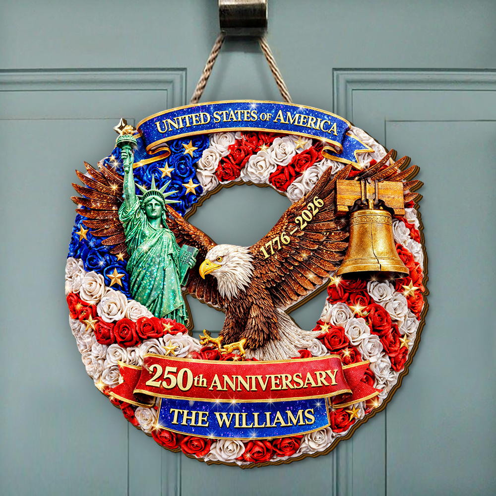 Custom Wood Sign - Personalized America 250th Anniversary Gifts
