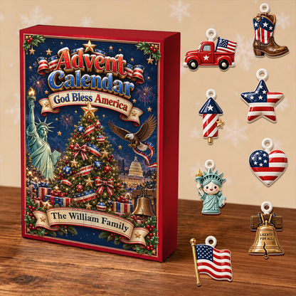 God Bless Advent Calendar 2026 24 Day Christmas Countdown Box With Cute Figurines - Advent Calendar Box-Box&Acrylic