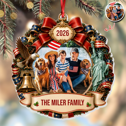 Wrapped In Family Love Merry Christmas - Real 3D Relief Ornament