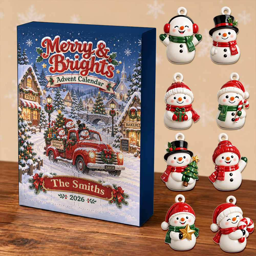 Merry and Brights Advent Calendar 2026 - 24 Day Christmas Countdown Box - Advent Calendar Box-Box&Acrylic