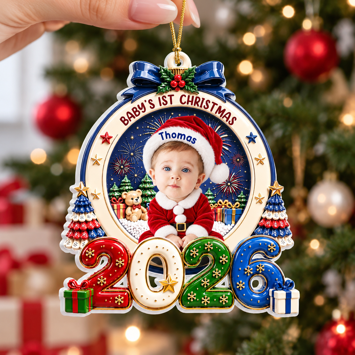 Baby 2026 Gifts for New Mom New Dad Newborn - Real 3D Relief Ornament