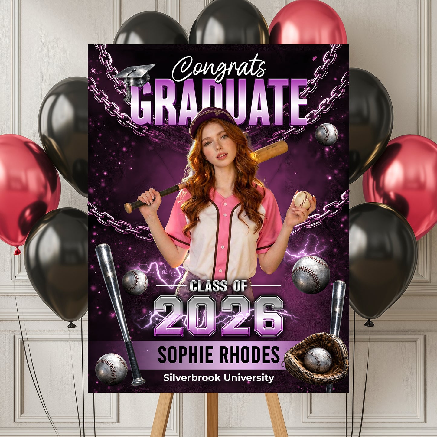 Class Of 2026 Sport Personalized Graduation Welcome Sign - Custom Photo Welcome Sign - Graduation Gifts