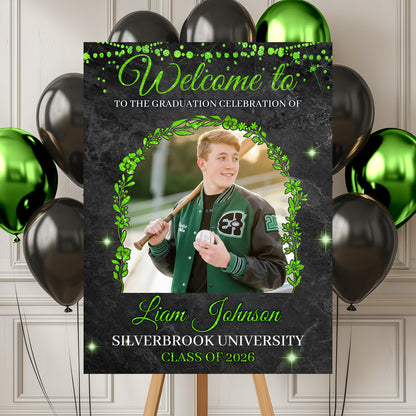 Class Of 2026 Light Graduation Party - Personalized Graduation Welcome Sign - Graduation Gifts