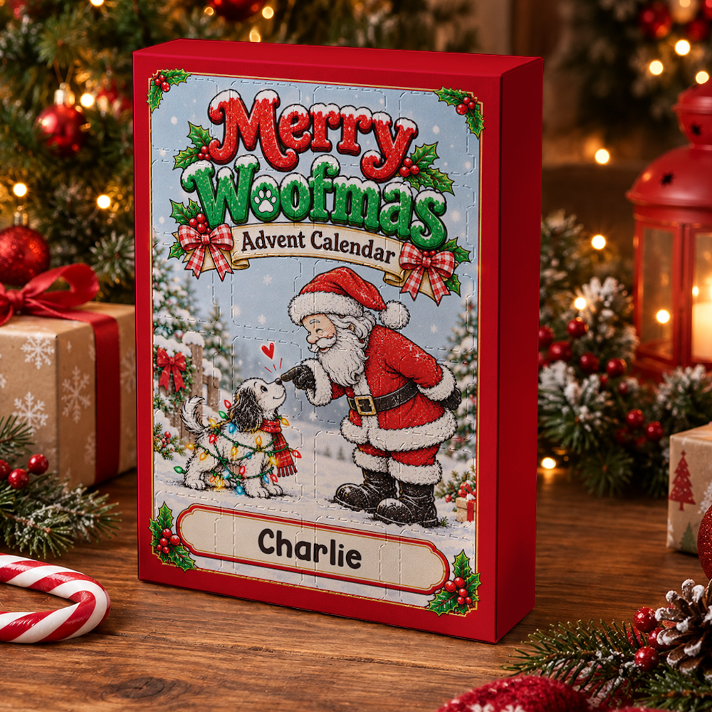 Christmas Advent Calendar 2026 Dog - 24 Day Christmas Countdown Box With Cute Figurines - Advent Calendar Box-Box&Acrylic