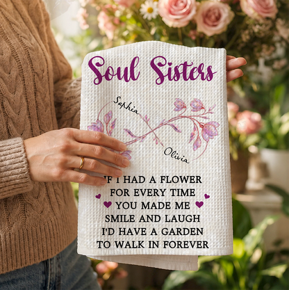 Soul Sisters, Kitchen Towel, Gift For Cooking Lovers - Personalized Kitchen Towel