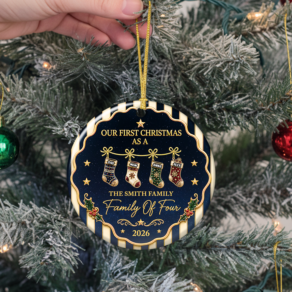 Our First Christmas - Real 3D Ceramic Ornament