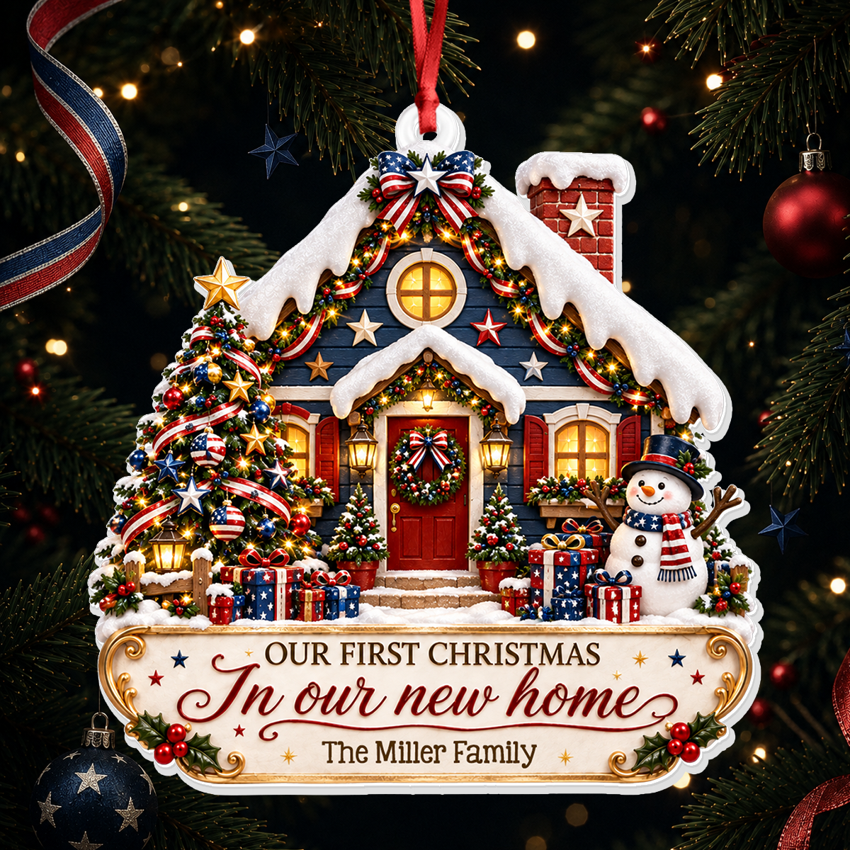 First Christmas in Our New Home - Real 3D Relief Ornament