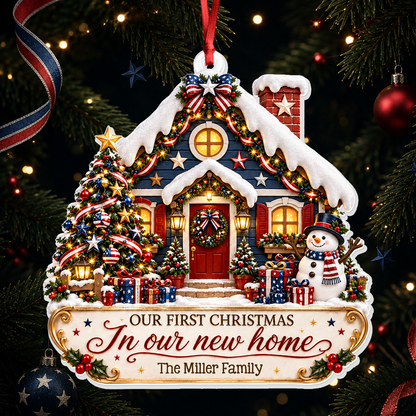 First Christmas in Our New Home - Real 3D Relief Ornament