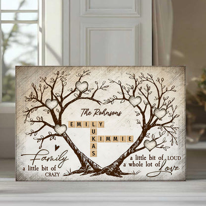 Our Family Crossword -  Personalized Canvas Prints