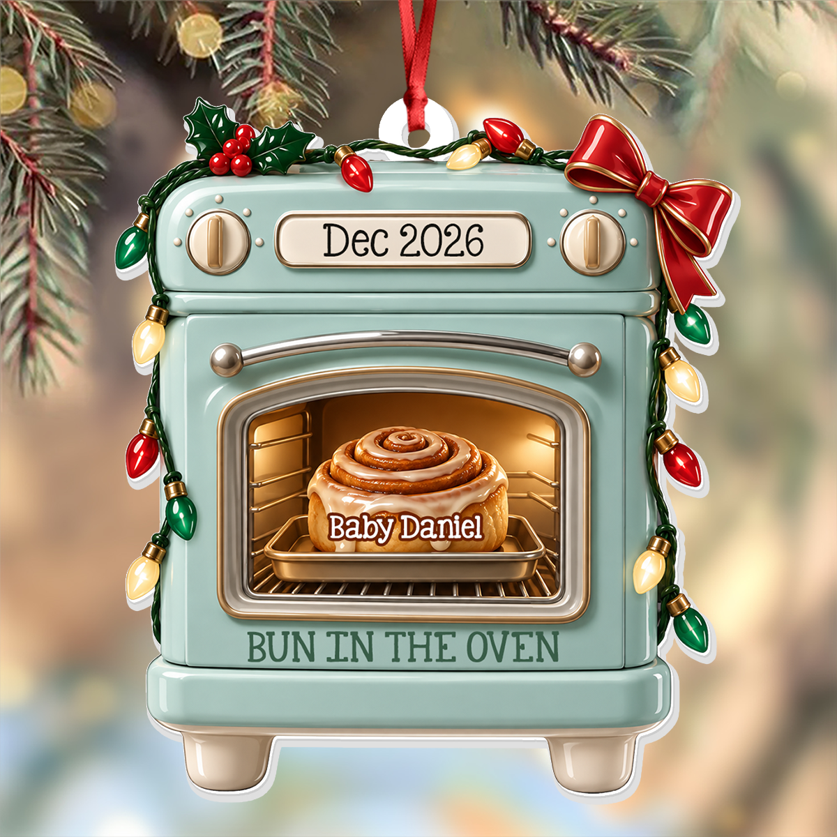 Eagerly Awaiting Our Little One - Real 3D Relief Ornament