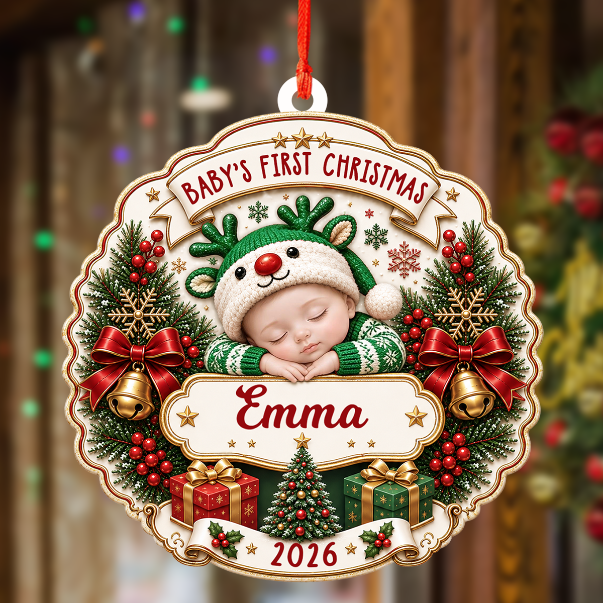 First Christmas Gift For Newborn - Real 3D Relief Ornament