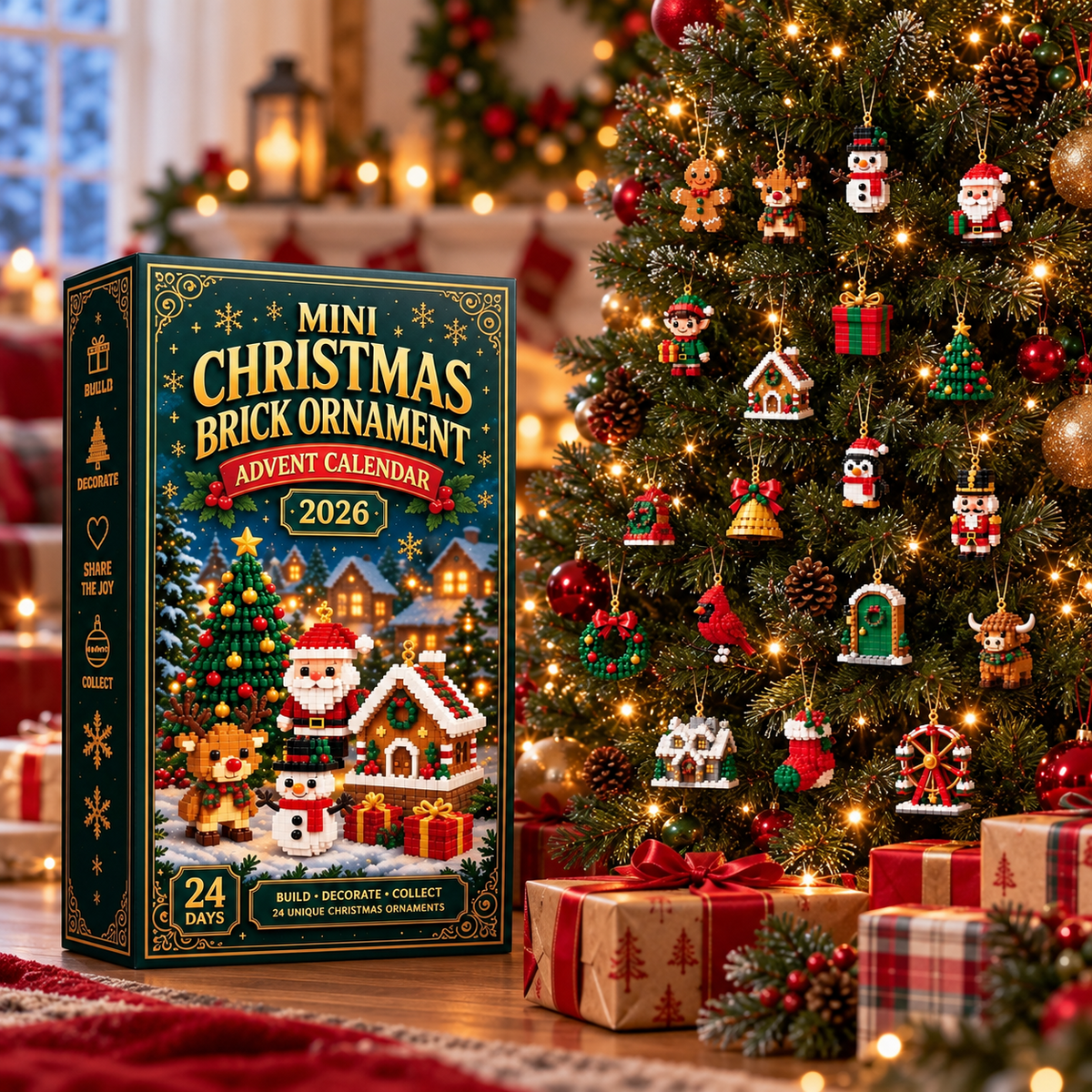 Christmas Advent Calendar, 24-Day Christmas Countdown Calendar, Surprise Blind Box for Kids