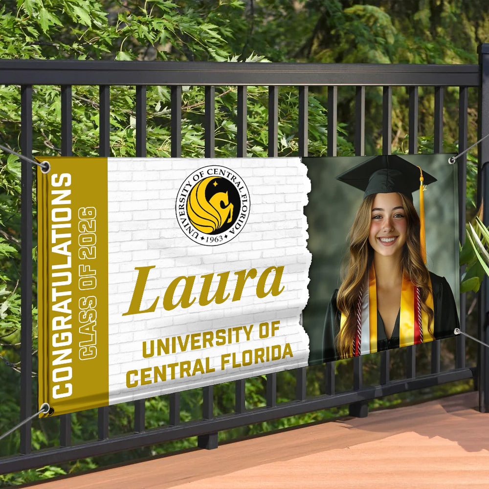 Custom Logo And Photo Congrats 2026 Personalized Banner - Graduation Decor